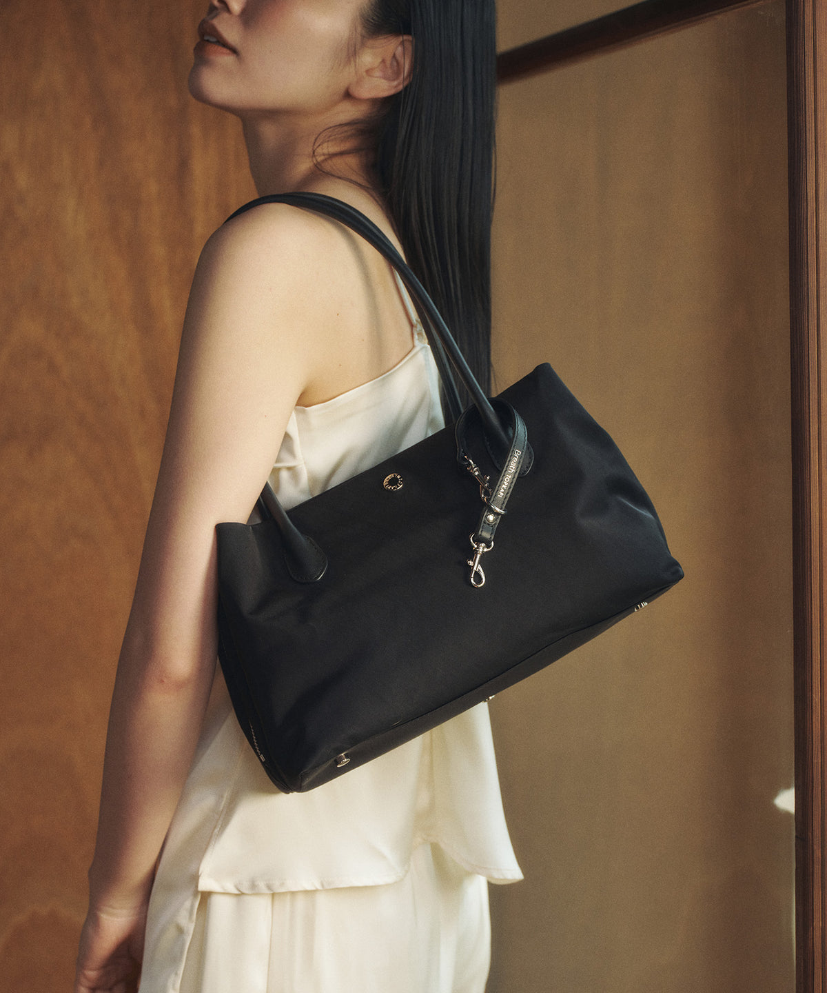 ALINE ナイロン ボストン ミニ トートバッグ