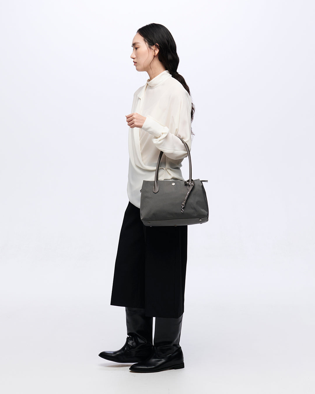 ALINE ナイロン ボストン ミニ トートバッグ