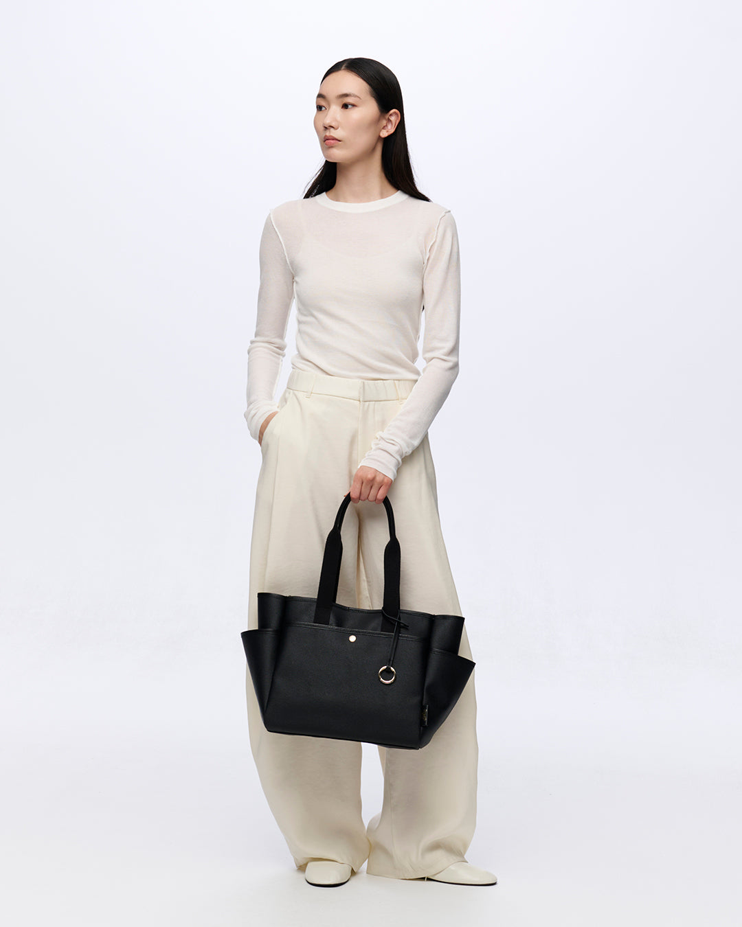 【LEE10月号掲載】MICA マルチポケット ロングハンドル トートバッグ L / A4