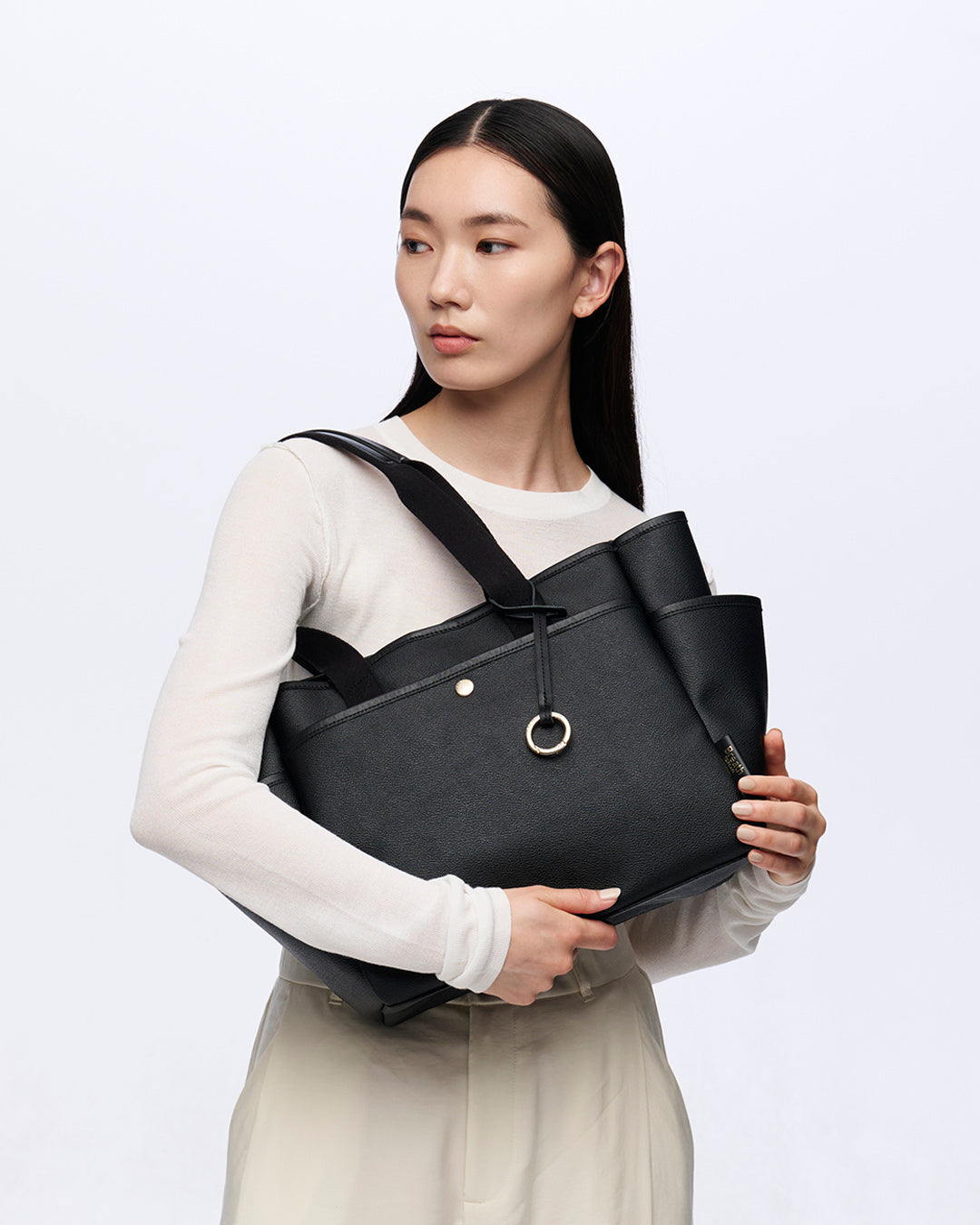【LEE10月号掲載】MICA マルチポケット ロングハンドル トートバッグ L / A4