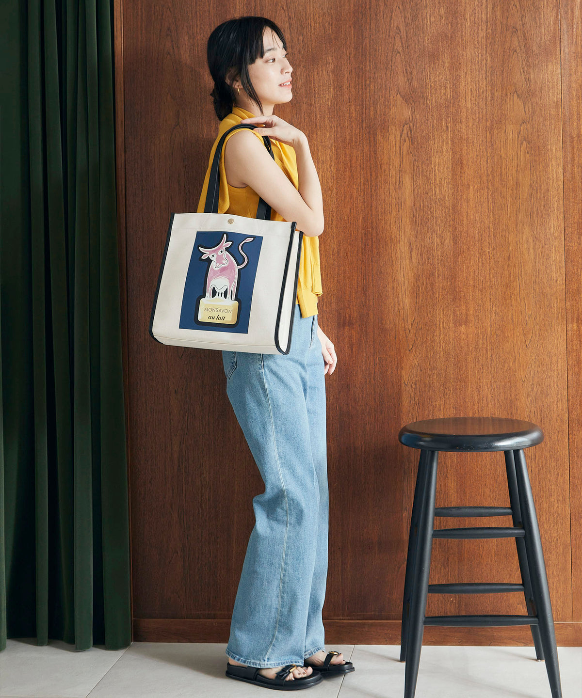 サヴィニャック × Breath TOPKAPI アート プリント オーガニックキャンバス トート バッグ / A4