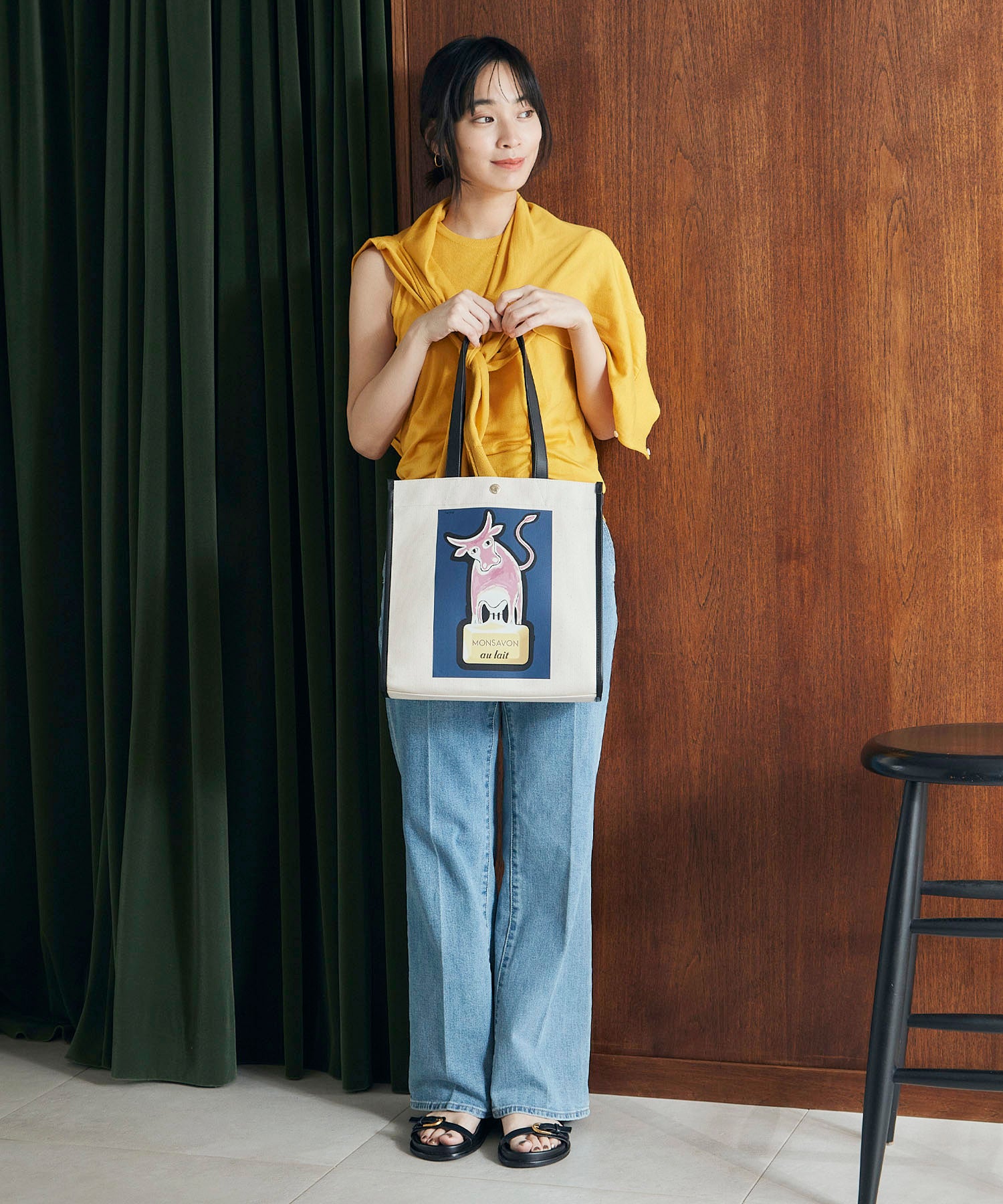 サヴィニャック × Breath TOPKAPI アート プリント オーガニックキャンバス トート バッグ / A4