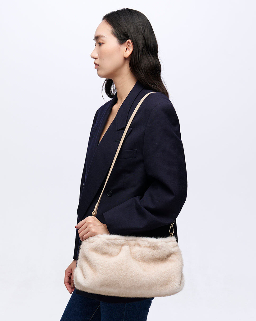 ファー ショルダーバッグ