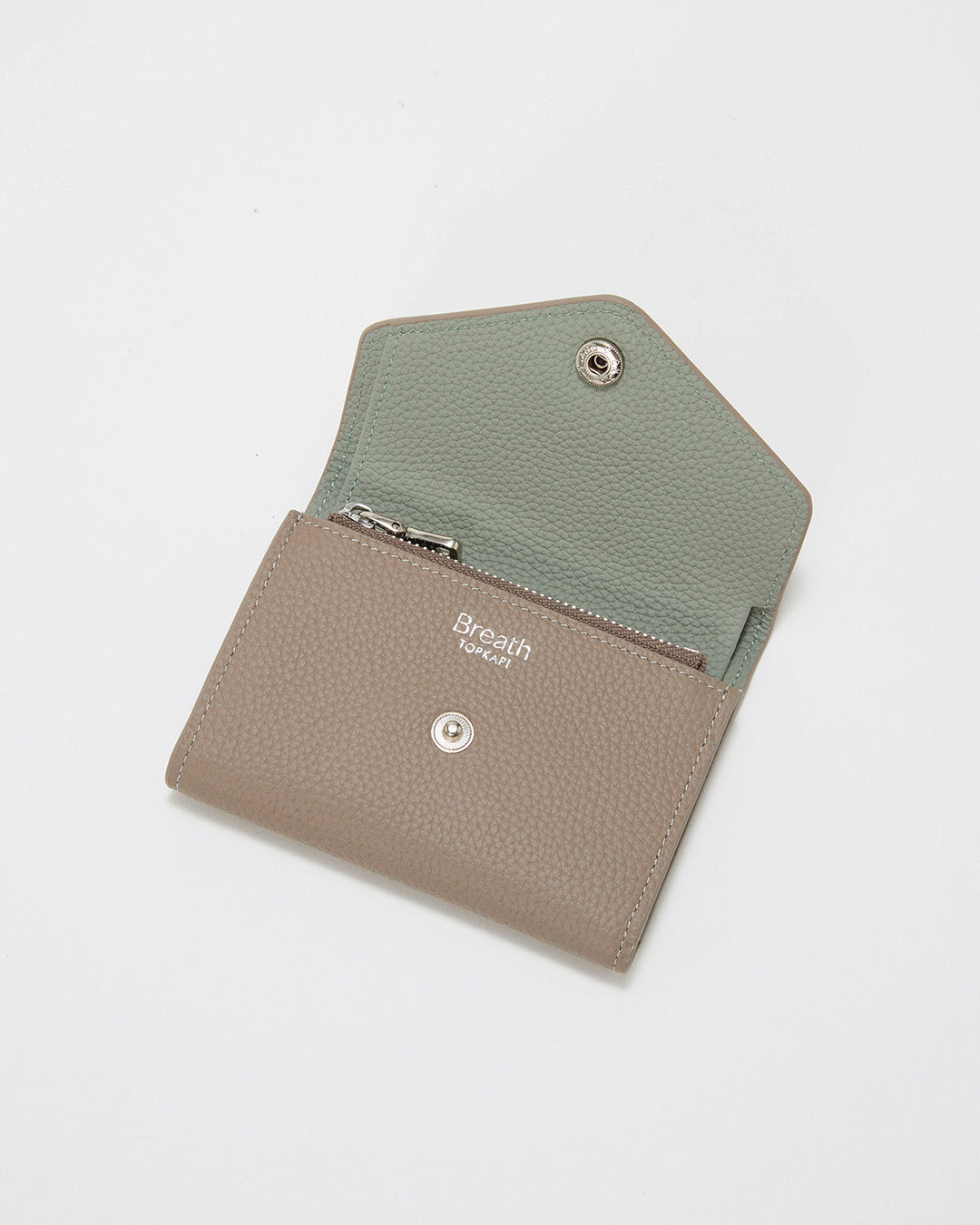 DUAL シュリンクレザー バイカラー 三つ折り 財布