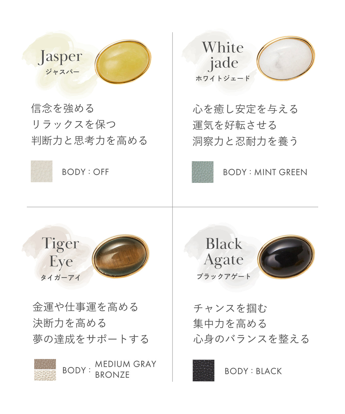 gemdrops ミニエンボスレザー 天然石 長財布