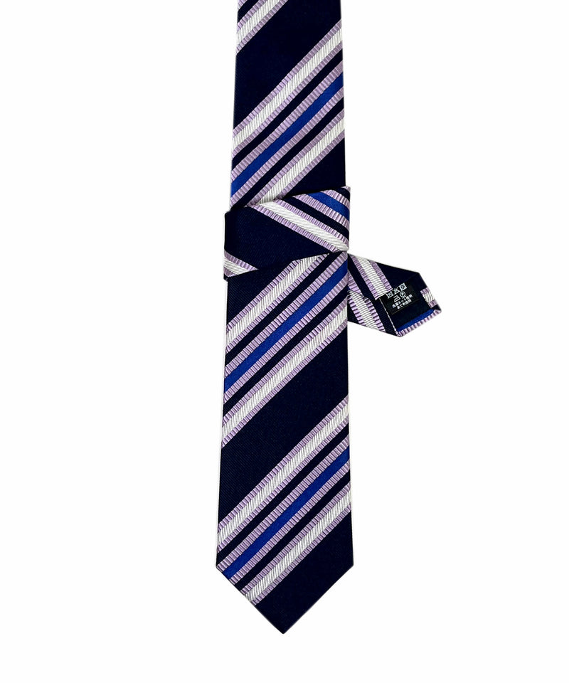 ６色メランジ レップ織り ストライプ柄 ネクタイ