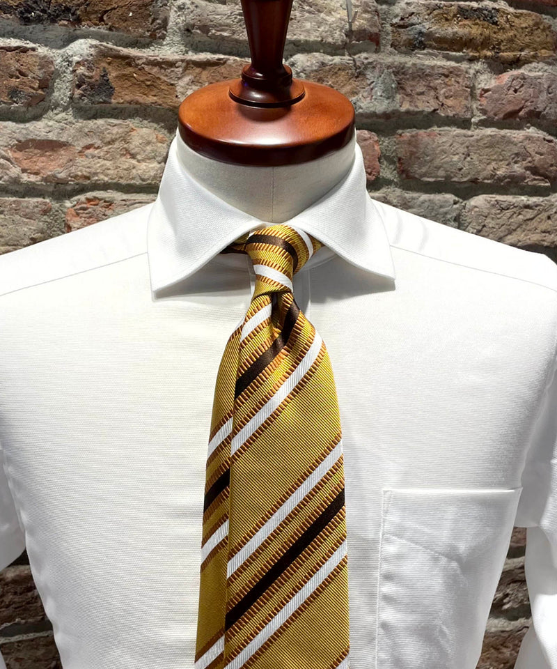６色メランジ レップ織り ストライプ柄 ネクタイ
