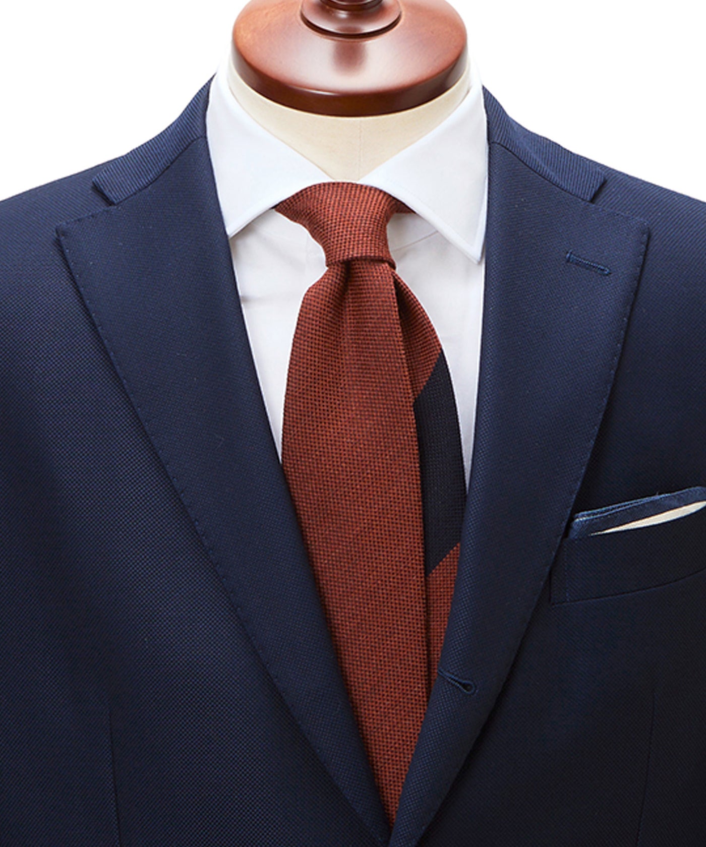 鹿島アントラーズクレリックネクタイ CRICKET】クリケット ウールシルク ストライプ×ムジ クレリック