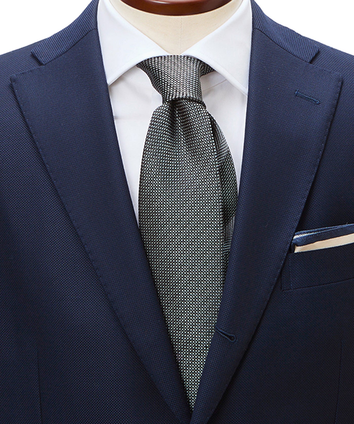 CRICKET】クリケット フレスコ織り ムジ×ストライプ クレリック