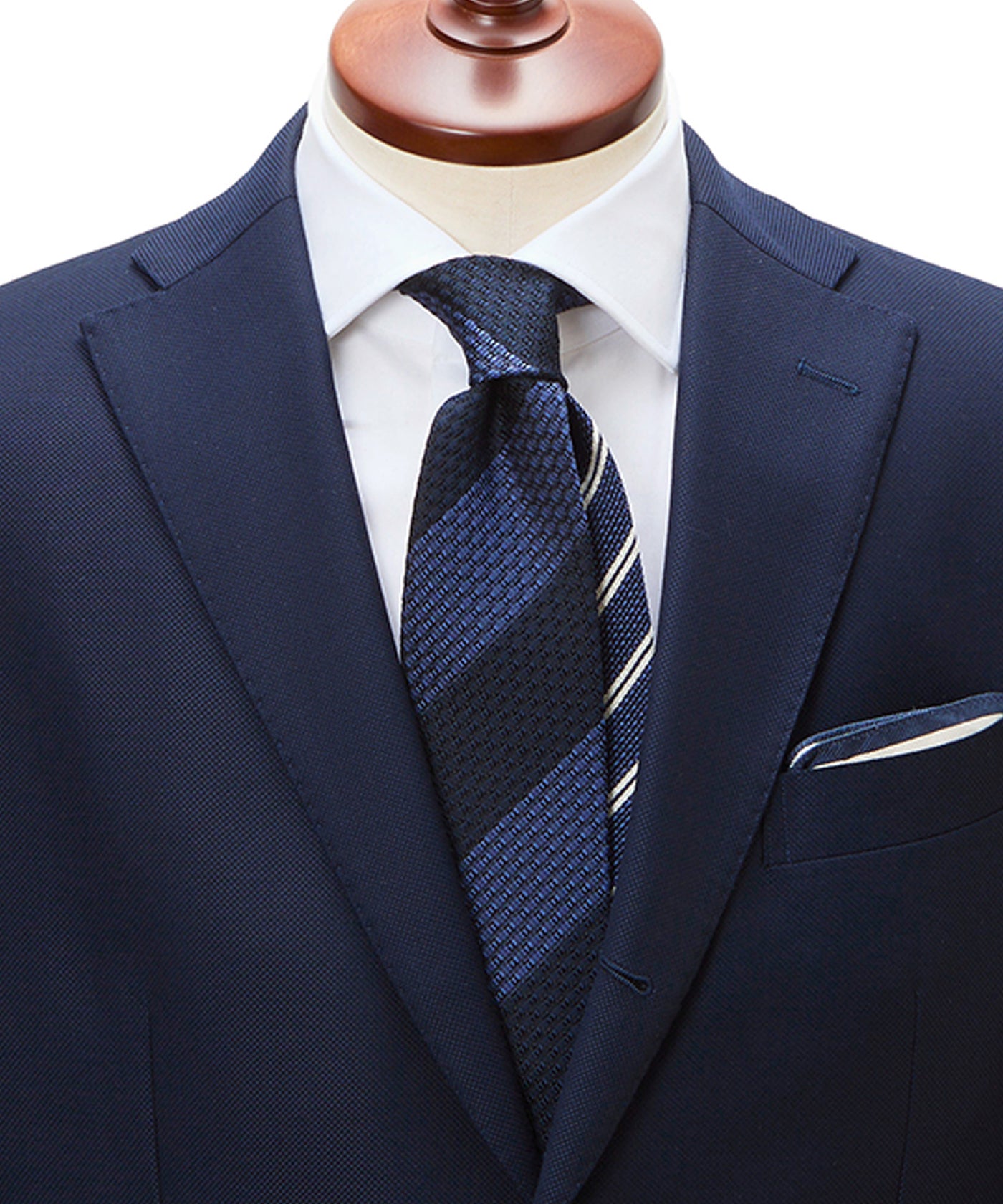 CRICKET】クリケット フレスコ織り ストライプ×ストライプ クレリック