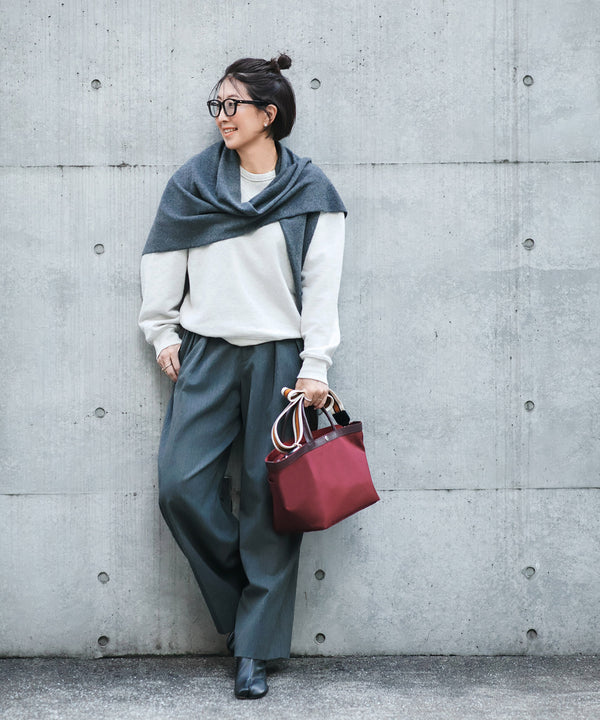 【塚田有紀子さんコラボ】NORM ノーム リサイクル ポリエステル シュリンクレザー コンビ B5 トート バッグ