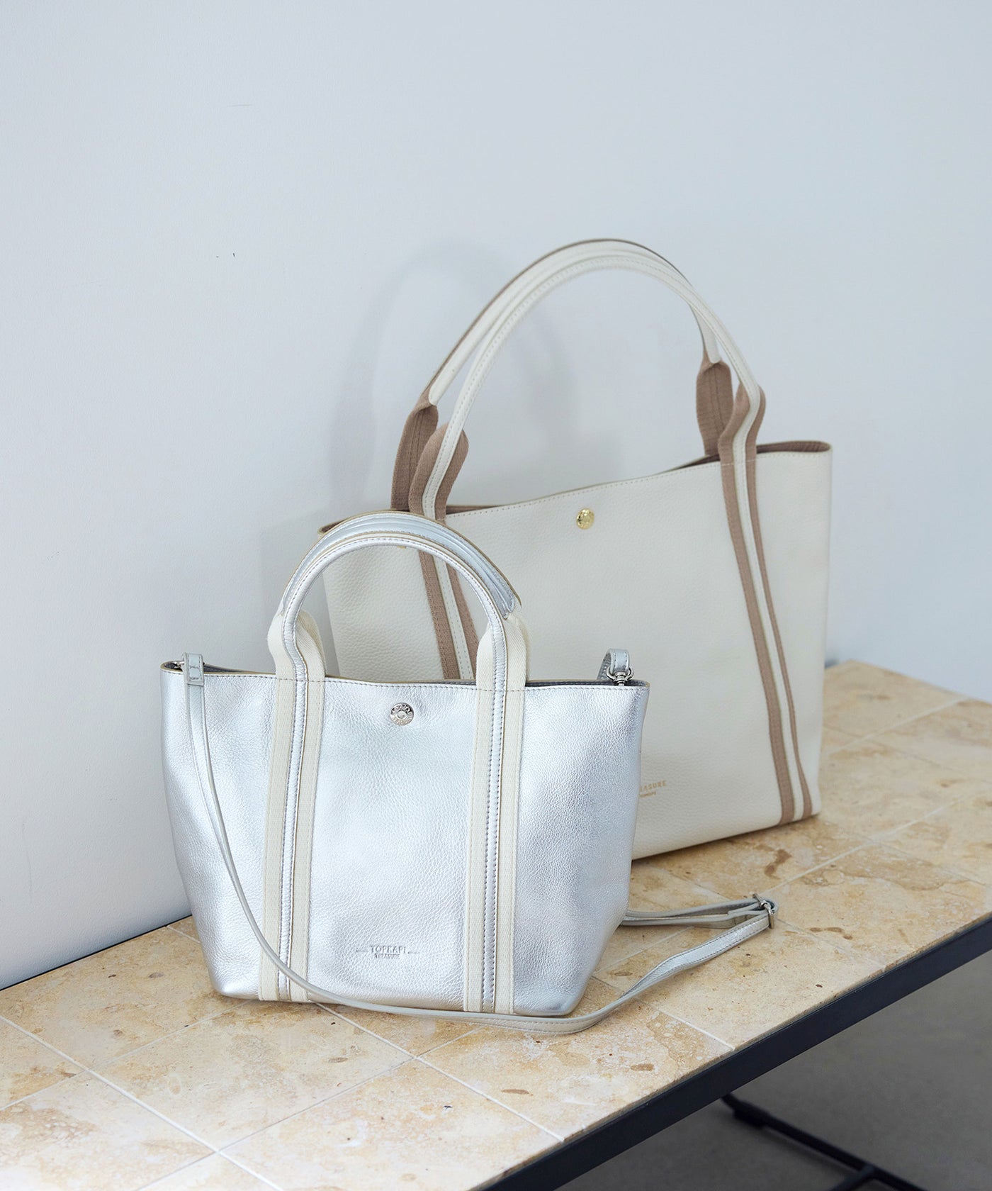 ソフトシュリンク テープコンビ ショルダー ミニ トート バッグ