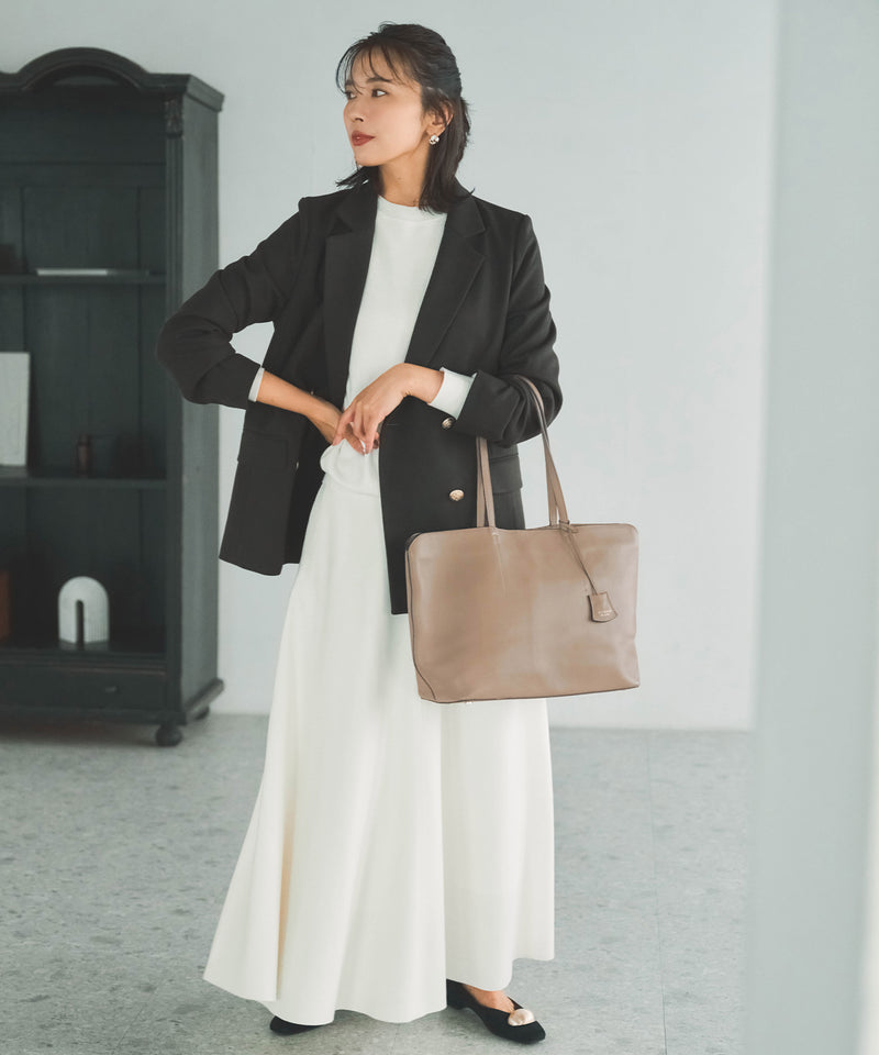 フロントステッチ レザーA4トートバッグ