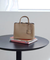 フロントステッチ レザーミニショルダーバッグ