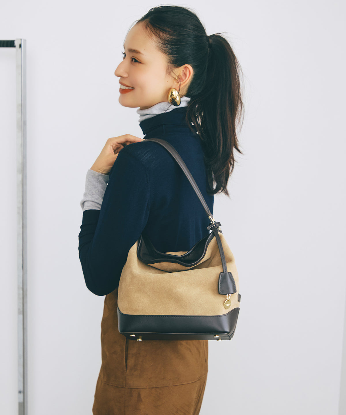 未使用♡TOPKAPIクロコ型押しレザーショルダーバッグ 軽量ラウンドファスナー TOPKAPI（トプカピ）の「【日本製】クロコ型押しレザー2wayミニ