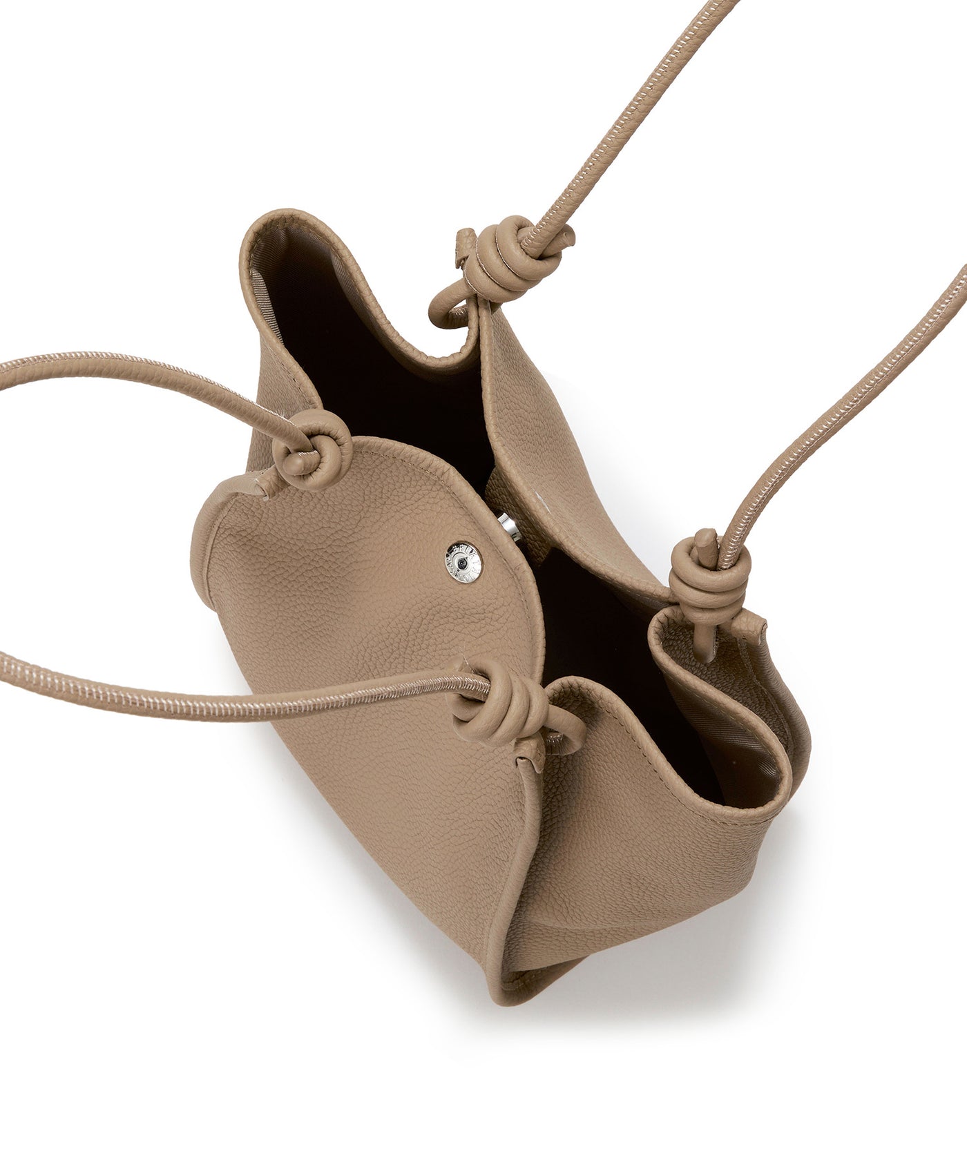 ベージュレザー ノットハンドルバッグ Breath TOPKAPI】シュリンクレザー ノットハンドル トートバッグ