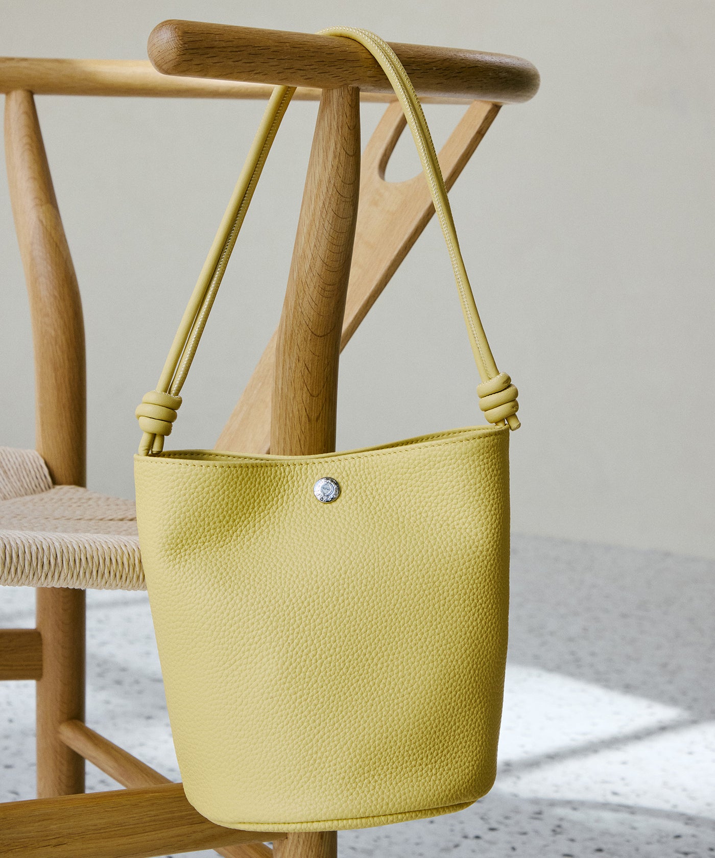 新色追加】シュリンクレザー ノットハンドル 2way ショルダー