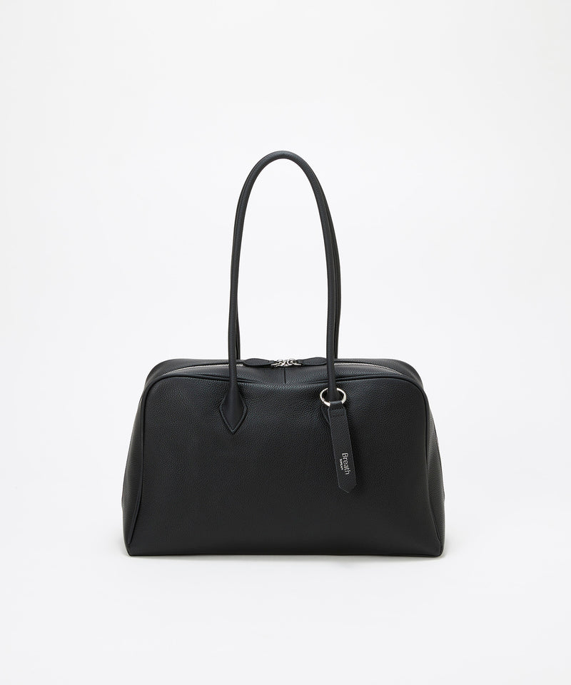 シュリンクレザー シンプル ボストンバッグ