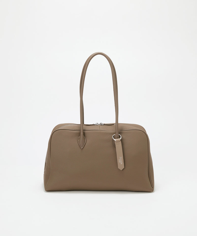 シュリンクレザー シンプル ボストンバッグ