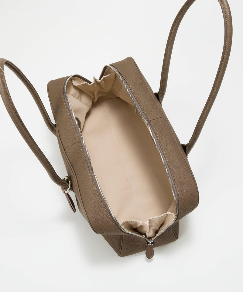 シュリンクレザー シンプル ボストンバッグ