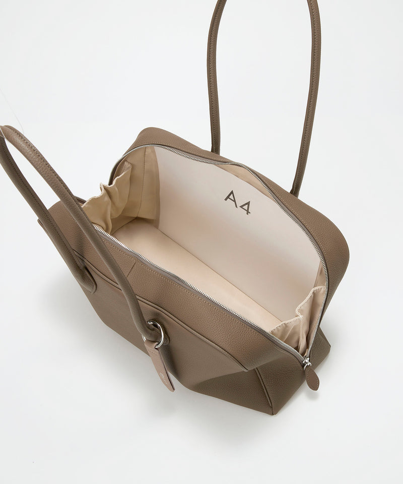 シュリンクレザー シンプル ボストンバッグ