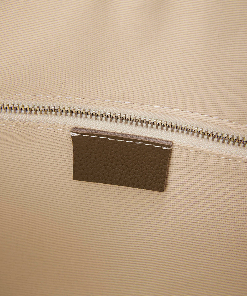 シュリンクレザー シンプル ボストンバッグ