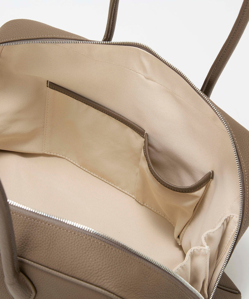 シュリンクレザー シンプル ボストンバッグ