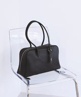 シュリンクレザー シンプル ミニ ボストンバッグ