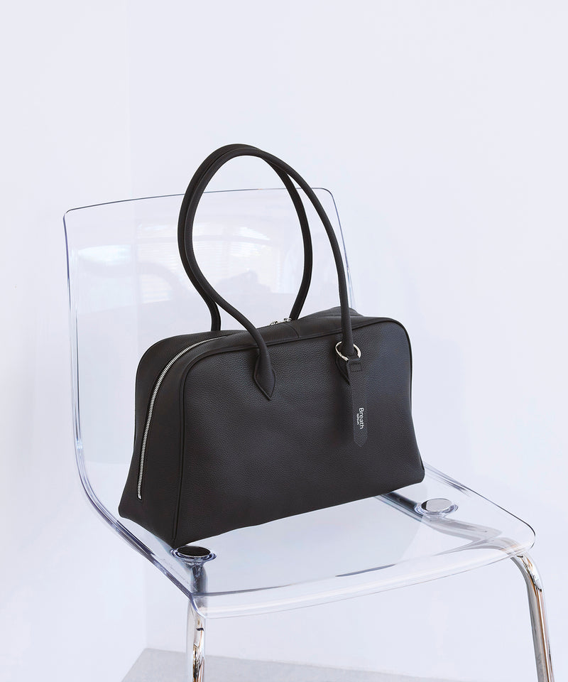 シュリンクレザー シンプル ミニ ボストンバッグ