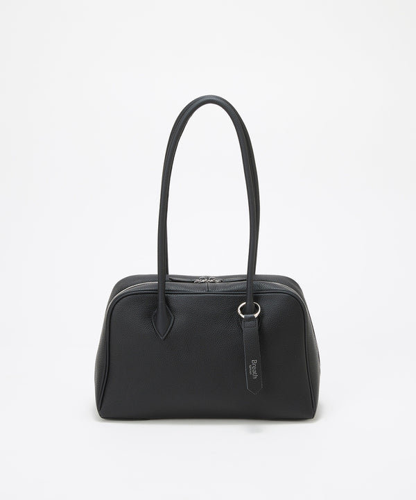 シュリンクレザー シンプル ミニ ボストンバッグ