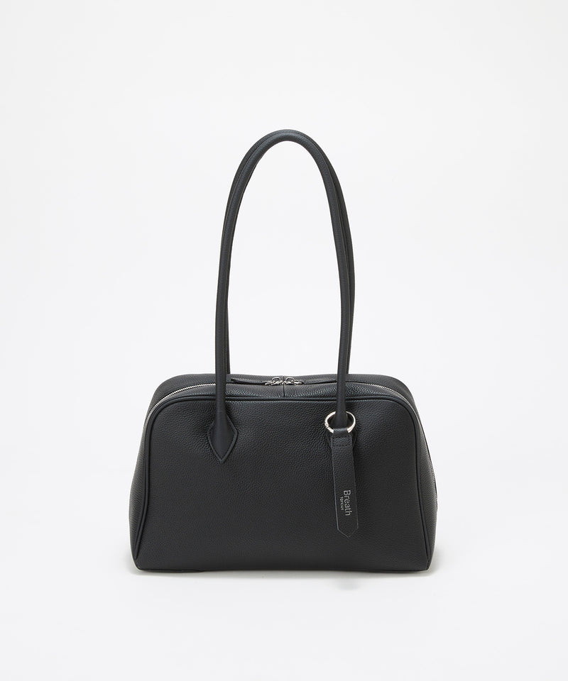 シュリンクレザー シンプル ミニ ボストンバッグ