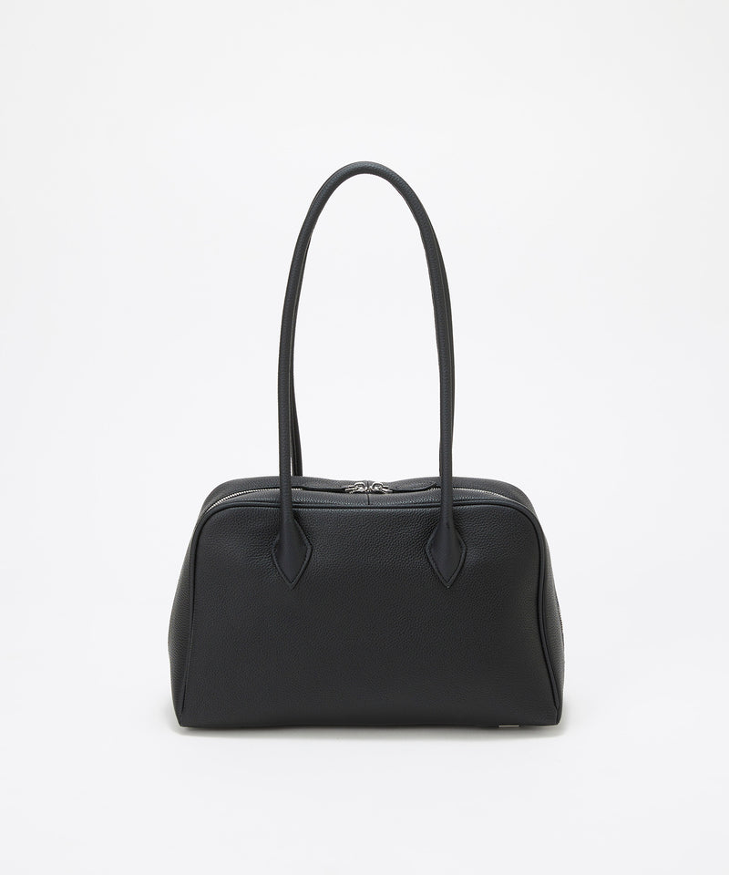 シュリンクレザー シンプル ミニ ボストンバッグ