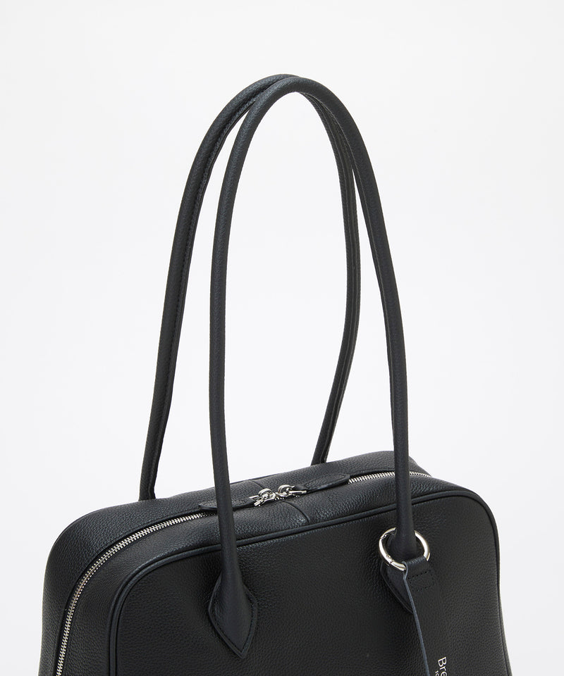 シュリンクレザー シンプル ミニ ボストンバッグ