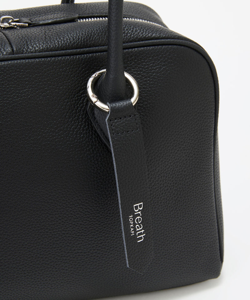 シュリンクレザー シンプル ミニ ボストンバッグ