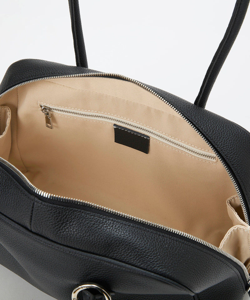 シュリンクレザー シンプル ミニ ボストンバッグ