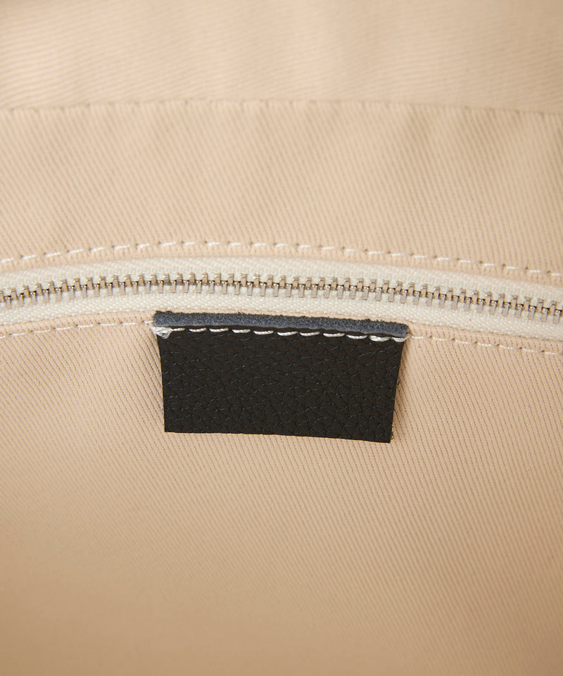 シュリンクレザー シンプル ミニ ボストンバッグ