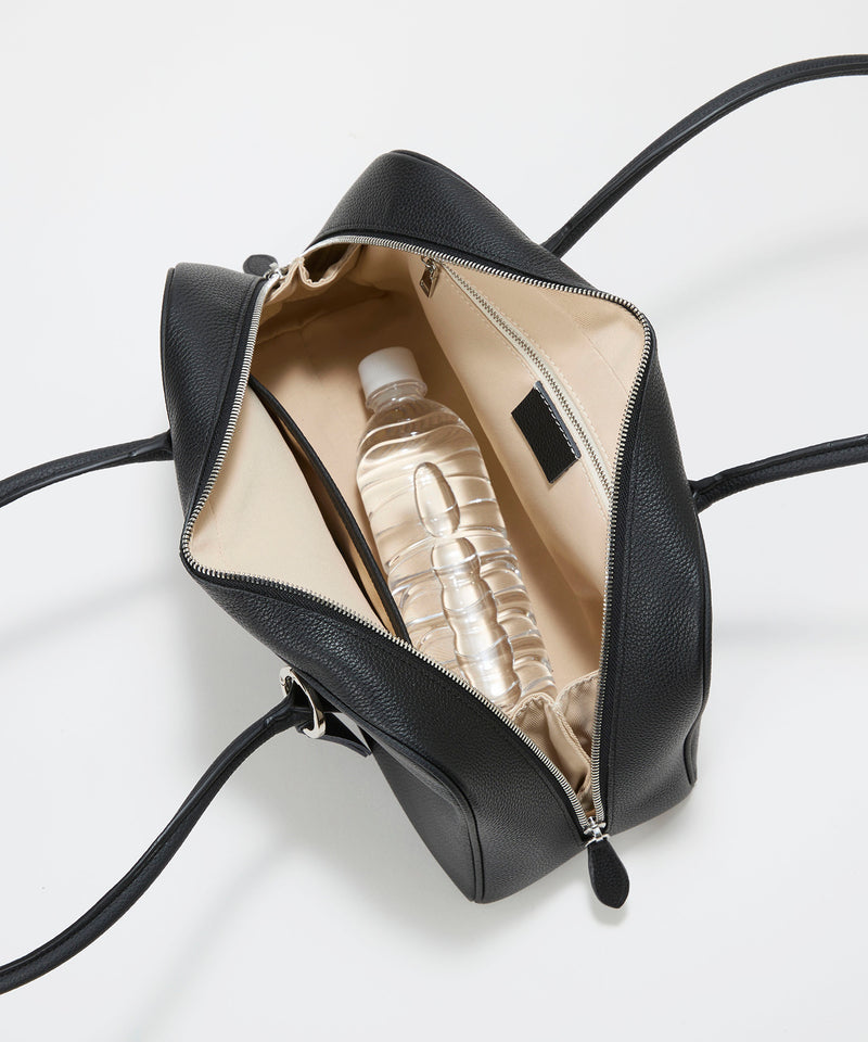 シュリンクレザー シンプル ミニ ボストンバッグ