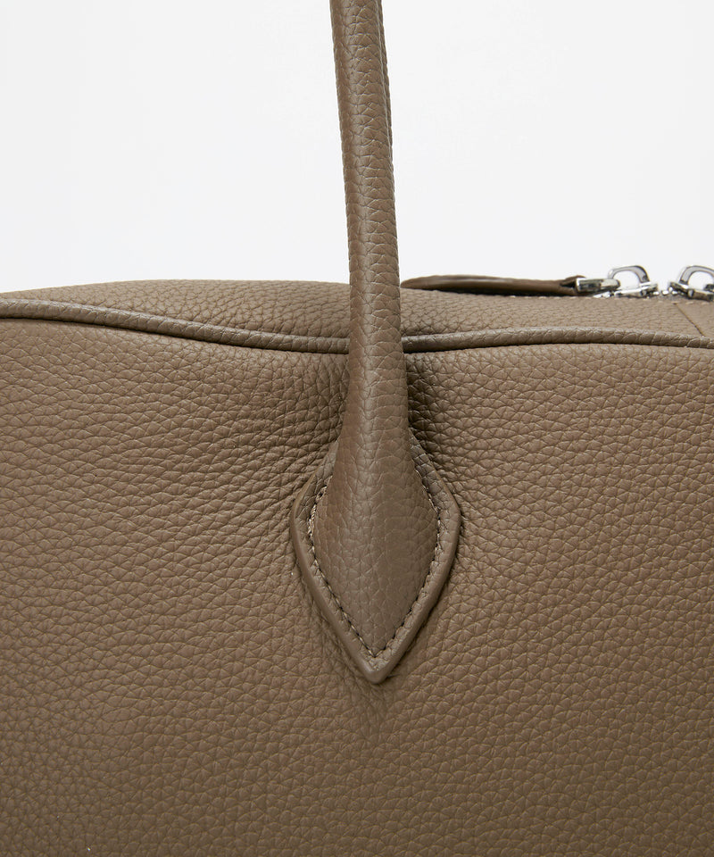 シュリンクレザー シンプル ミニ ボストンバッグ