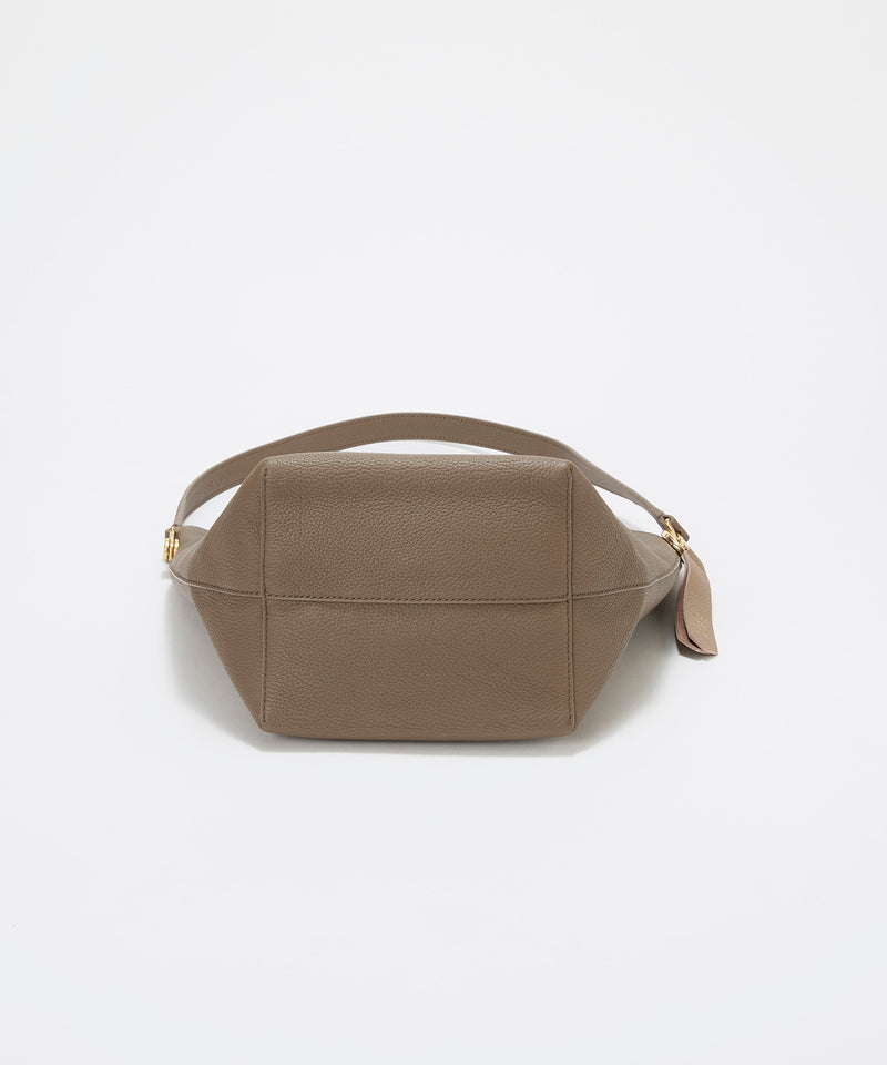 シュリンクレザー ワンハンドル バケットバッグ