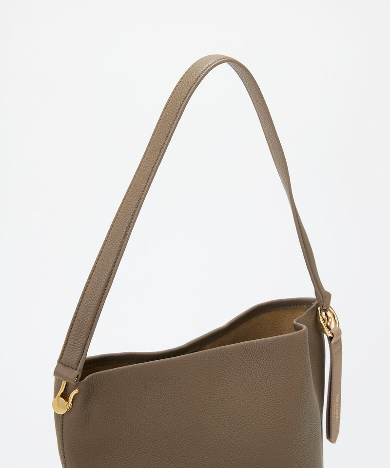 シュリンクレザー ワンハンドル バケットバッグ