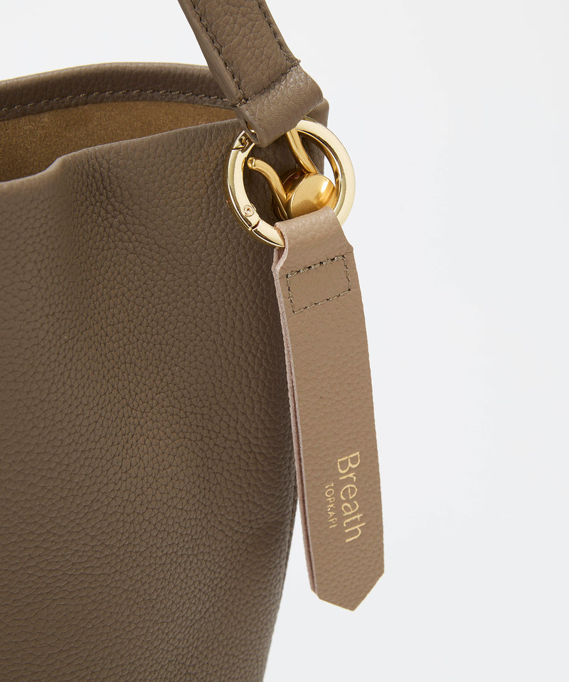 シュリンクレザー ワンハンドル バケットバッグ