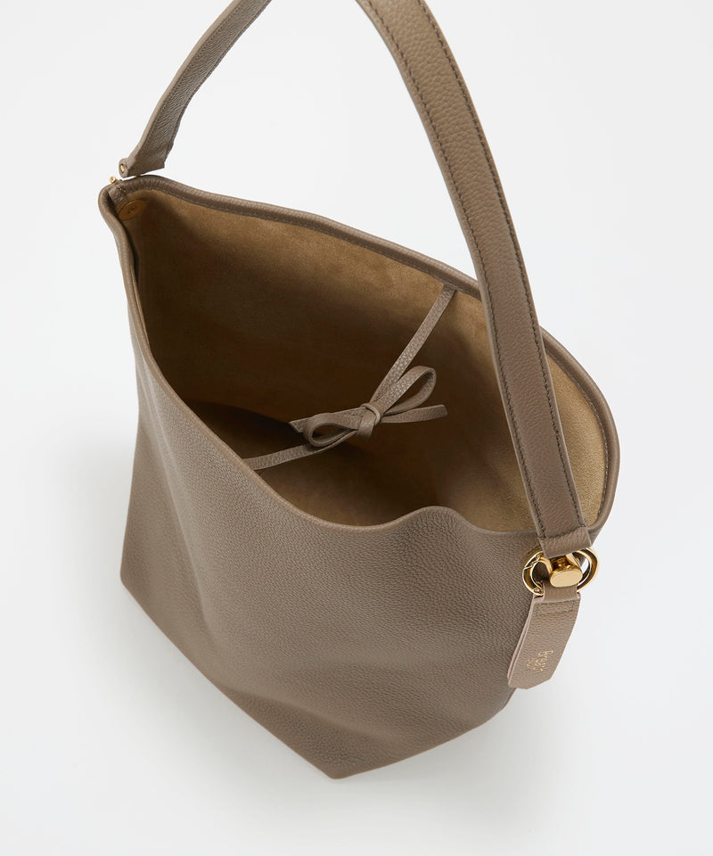 シュリンクレザー ワンハンドル バケットバッグ