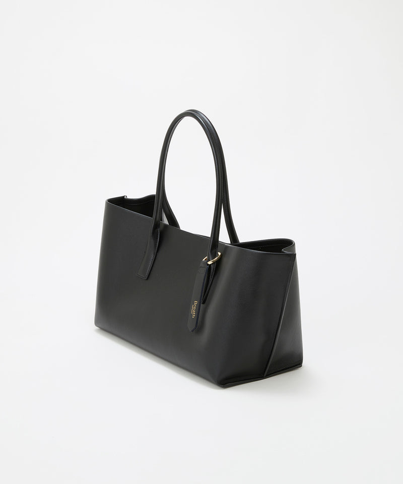 シュリンクレザー スクエア トートバッグ　ポーチ・ミニショルダー付