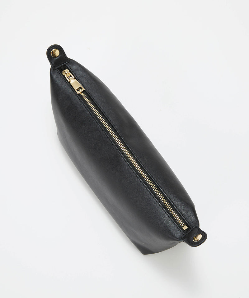 シュリンクレザー スクエア トートバッグ　ポーチ・ミニショルダー付