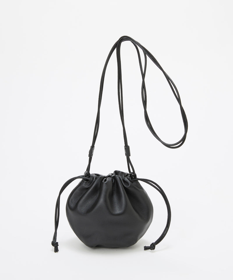 シュリンクレザー スクエア トートバッグ　ポーチ・ミニショルダー付