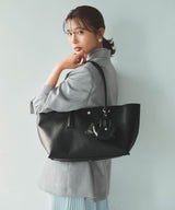 【公式限定】ELAN エラン シュリンクレザー 2way トートバッグ チャーム付き