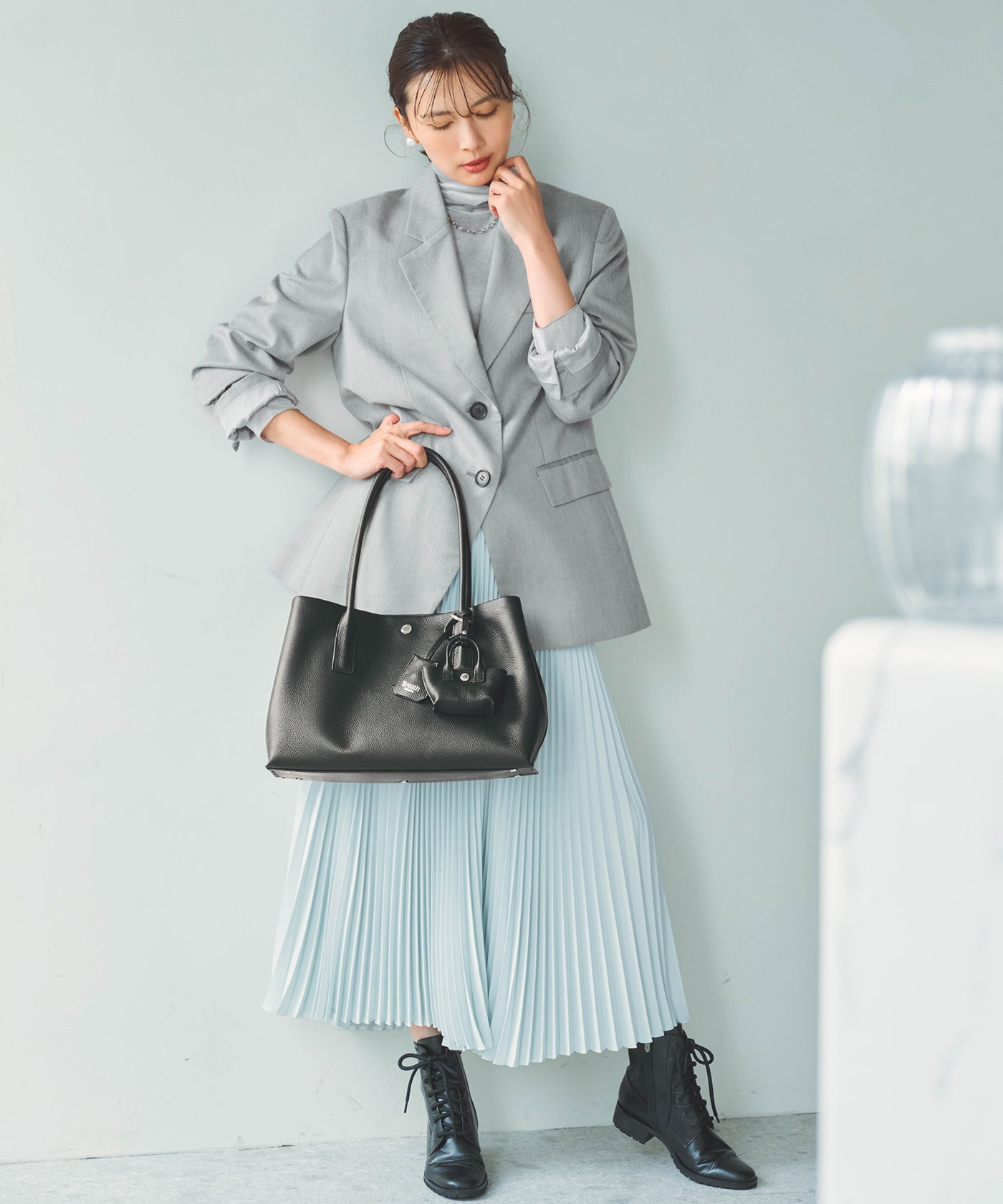 公式限定】ELAN エラン シュリンクレザー 2way トートバッグ チャーム