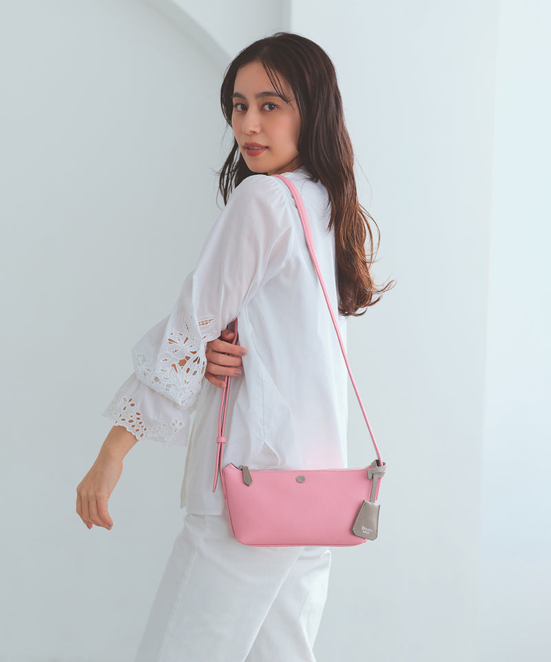 DUAL デュアル シュリンクレザー バイカラー ミニ ショルダーバッグ