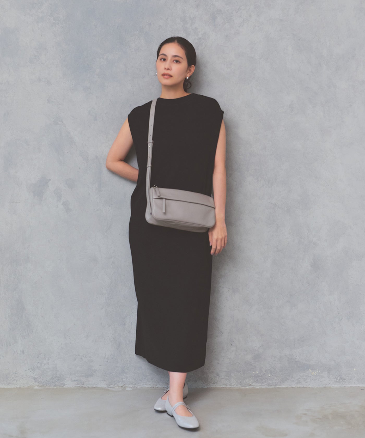 SUPPLE サプル シボレザー スワローマチ ワイド ショルダーバッグ