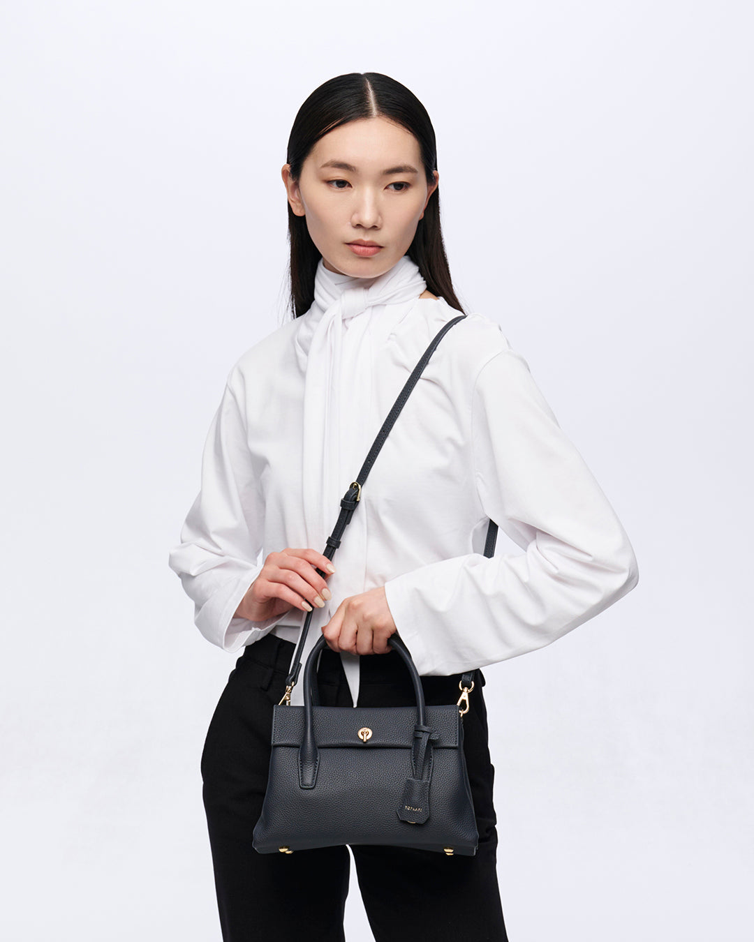 【公式限定】Rina シュリンクレザー フラップ 2WAY ミニ トートバッグ